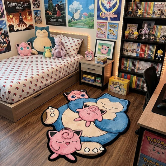 Pokémon Snorlax & Jigglypuff Cozy Rug