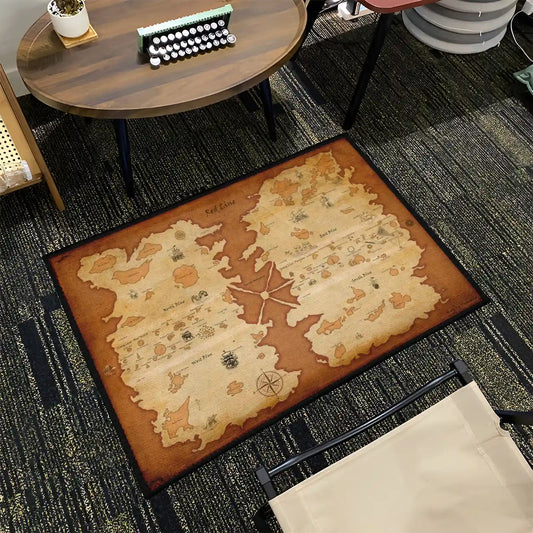 Red Line Map Rug