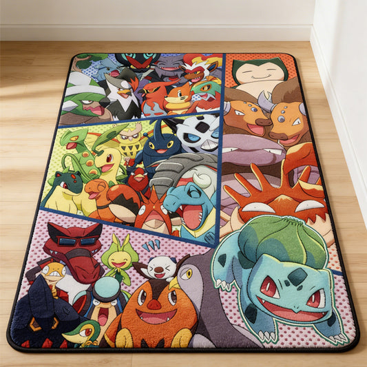 Pokémon All Characters Cartoon Rug