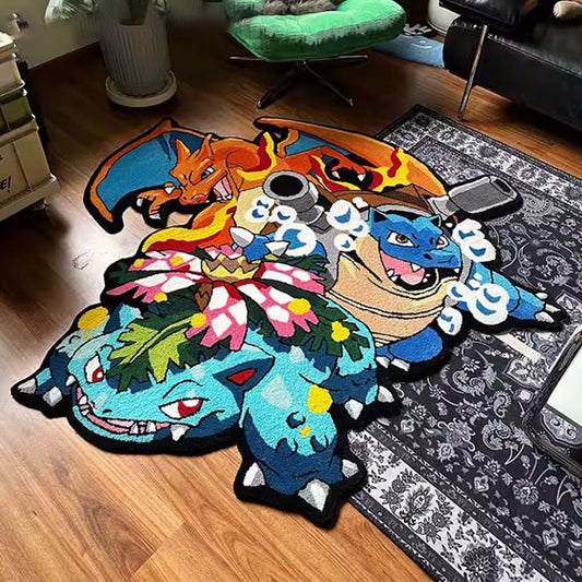 Pokémon Rugs – Bulbasaur, Charizard & Squirtle