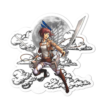 Sasha Blouse Shaped Rug Custom Moon Clouds Attack On Titan