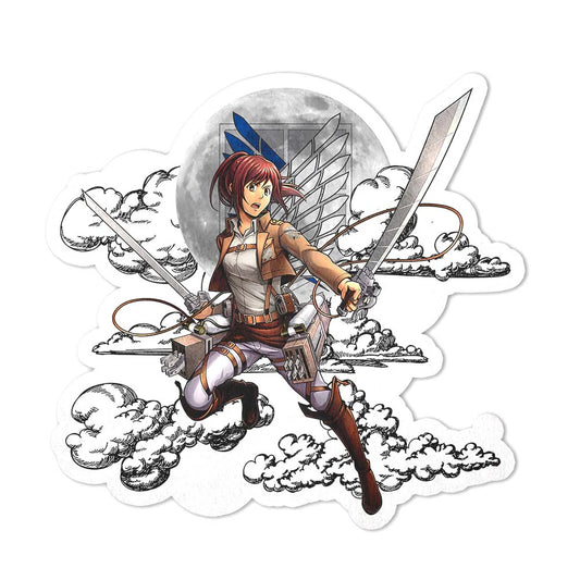 Sasha Blouse Shaped Rug Custom Moon Clouds Attack On Titan