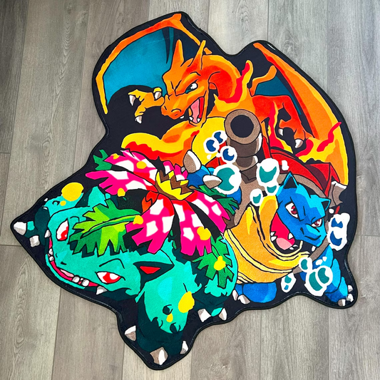 Pokémon Rugs – Bulbasaur, Charizard & Squirtle