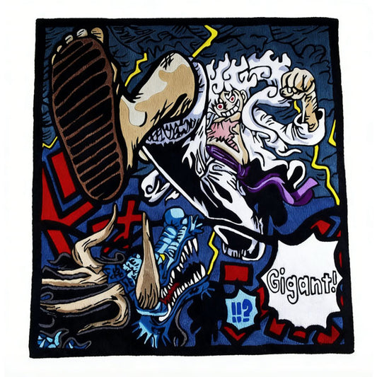 Luffy beating up Kaido Rug