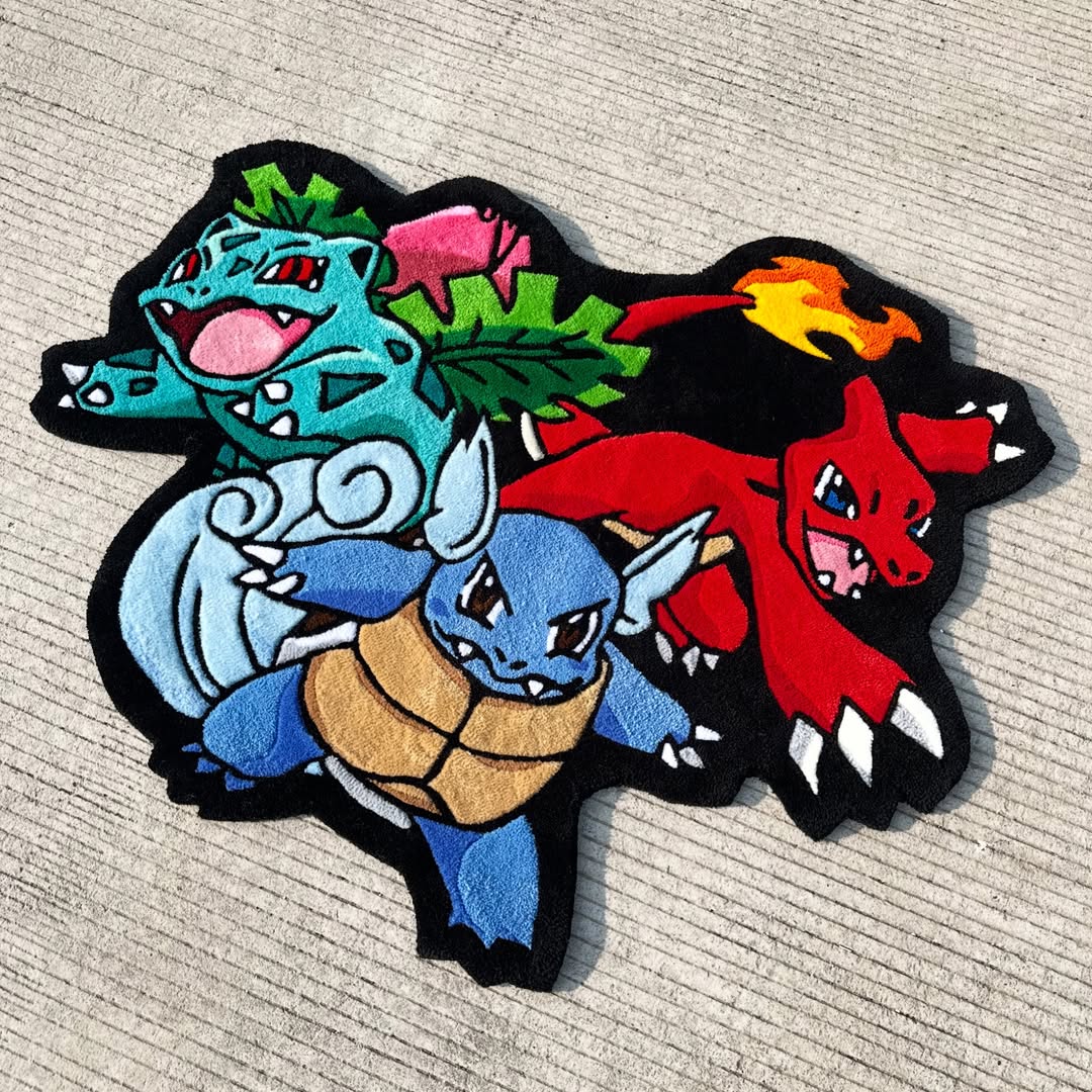 Pokémon Ivysaur, Charmeleon & Wartortle Rug