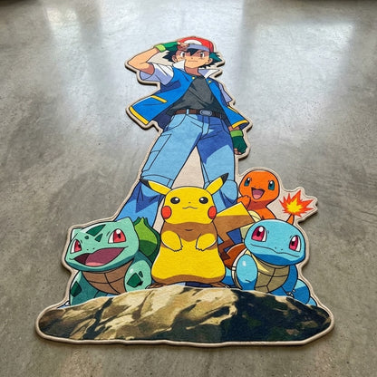Ash & Pikachu Shaped Floor Rug
