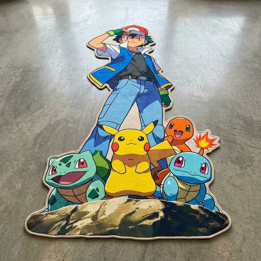 Ash & Pikachu Shaped Floor Rug