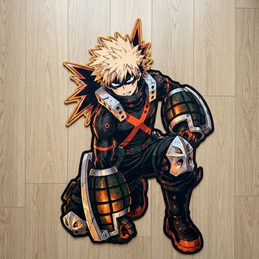 Bakugo Anime Shaped Rug