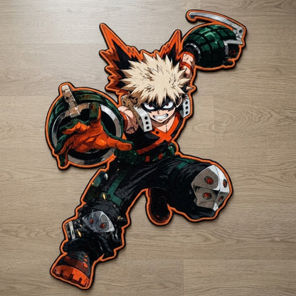 Bakugo Shaped Anime Rug
