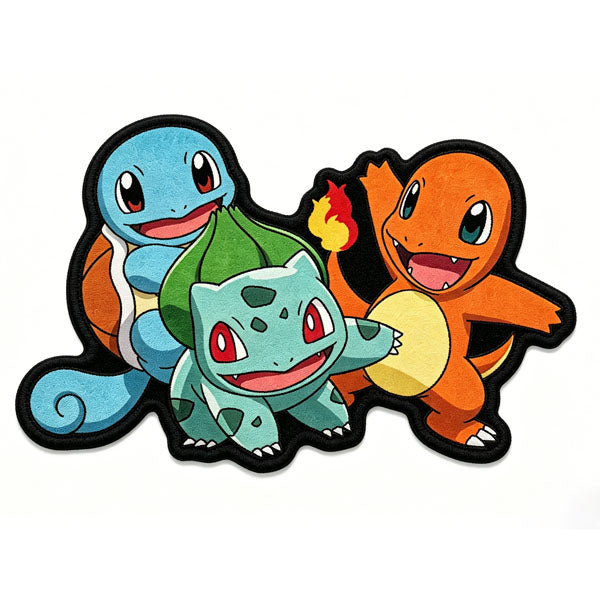 Bulbasaur, Charmander, Squirtle Rug