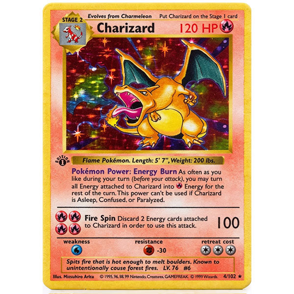Charizard - Base Set (Shadowless) (BSS) Card Rug