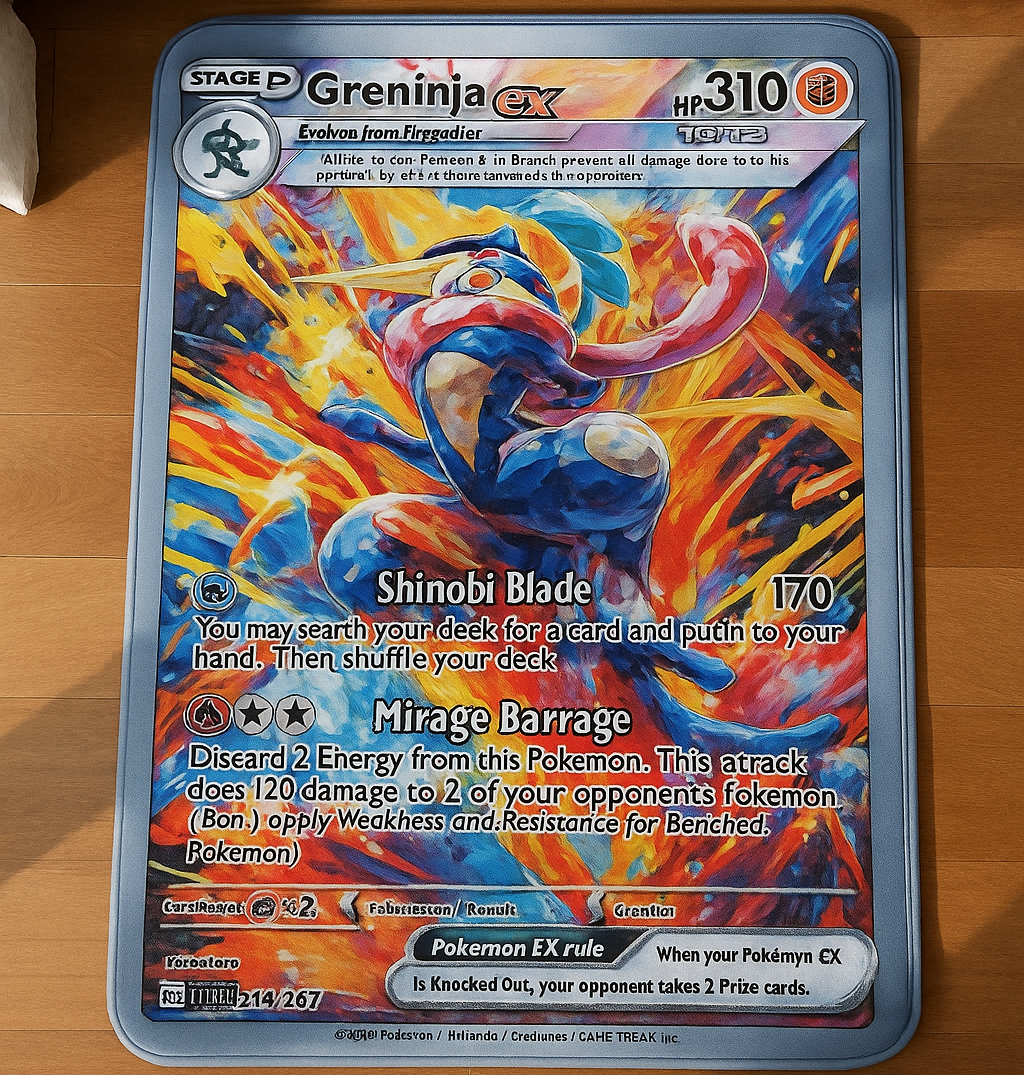 Greninja EX Oversized Pokémon Cara Rug