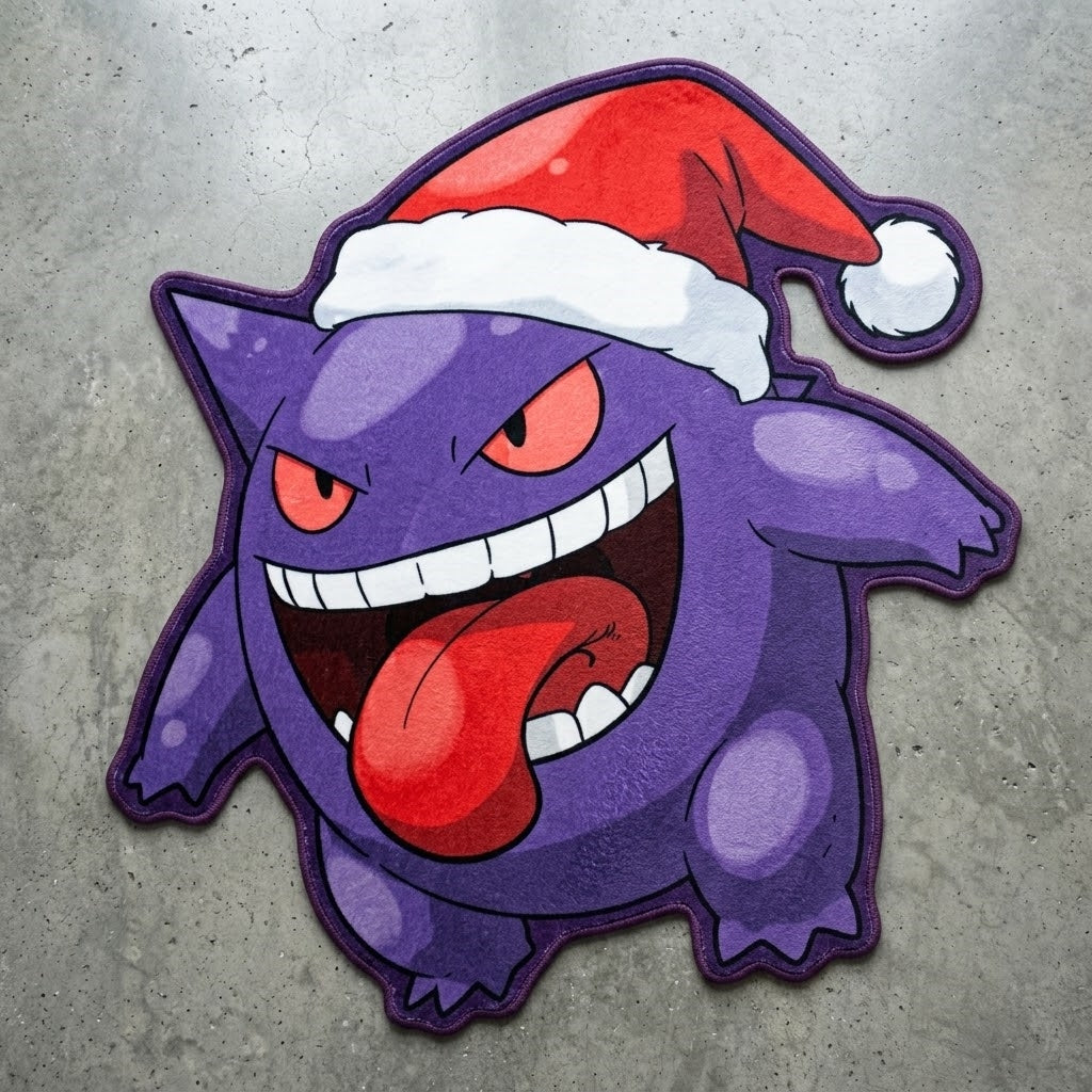 Christmas Gengar Shaped Rug