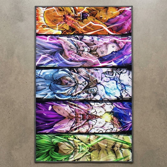 DBZ Saiyan Panels Rug