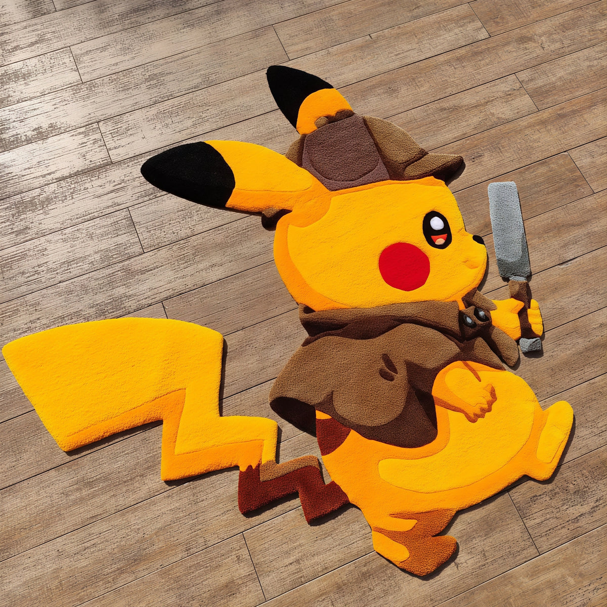 Detective Pikachu Shaped Rug