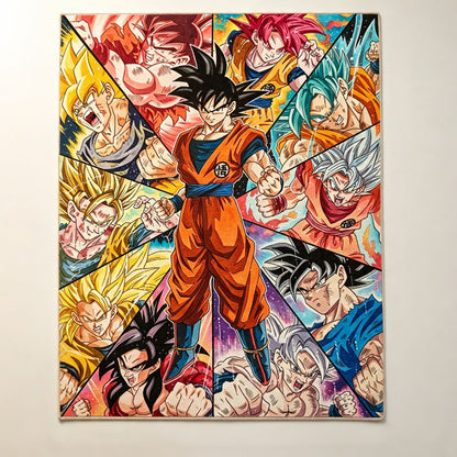 Dragon Ball Goku All Forms Rug