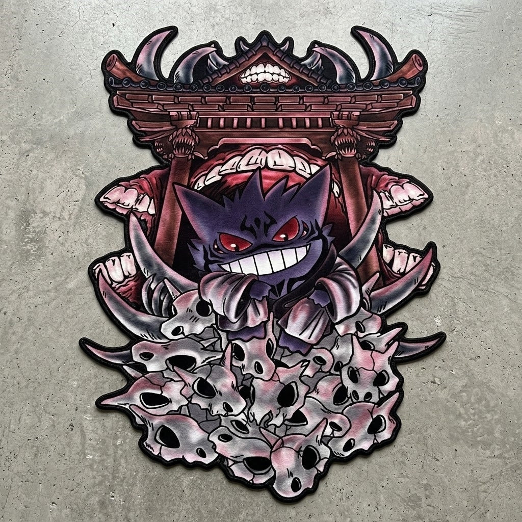 Gengar Shrine Skull Shaped Rug