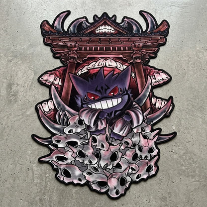 Gengar Shrine Skull Shaped Rug
