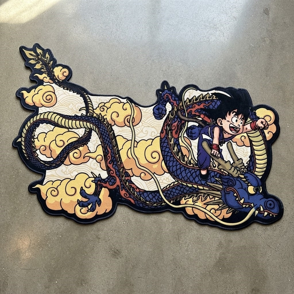 Goku & Shenron Shaped Rug