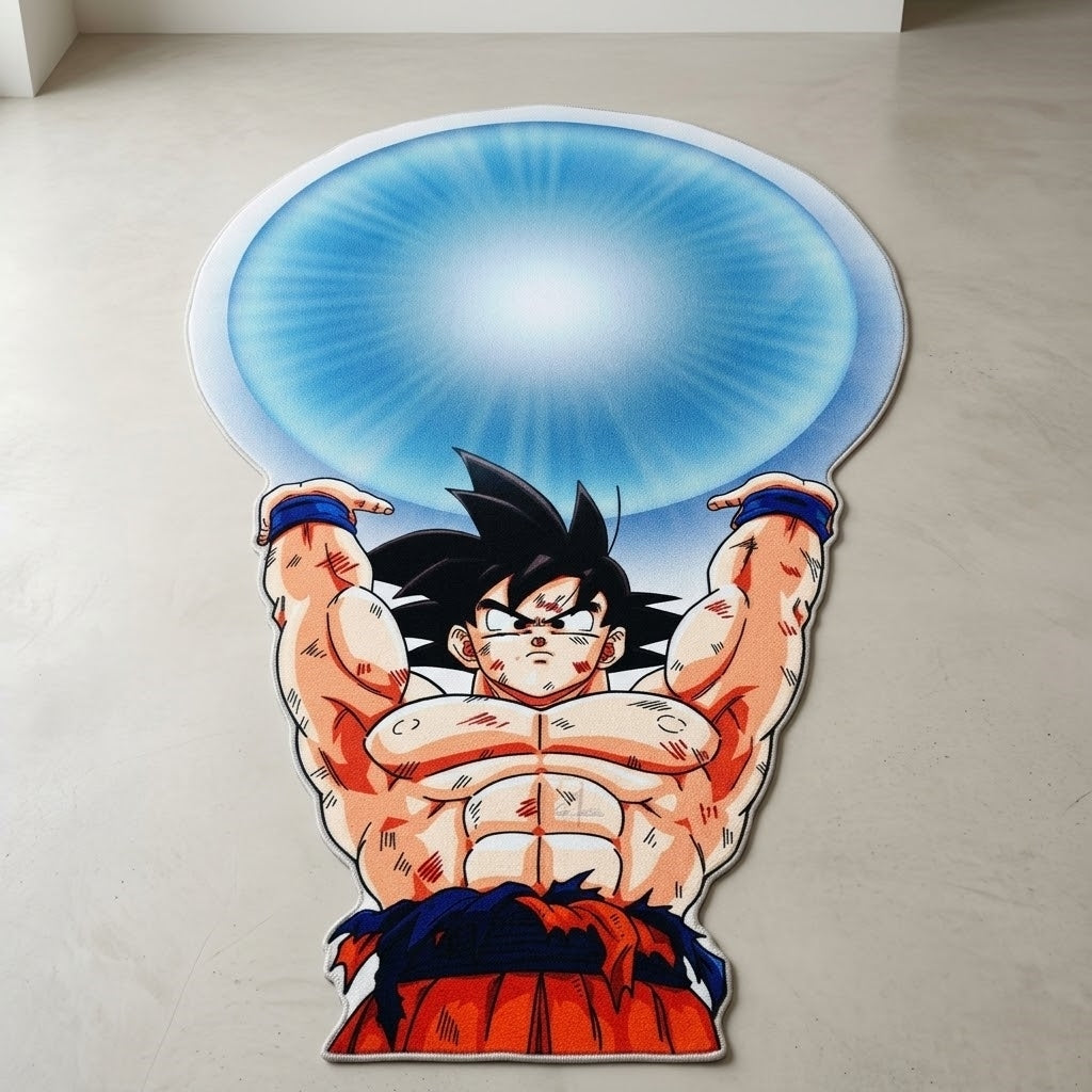 Goku Spirit Bomb Cut‑Out Rug