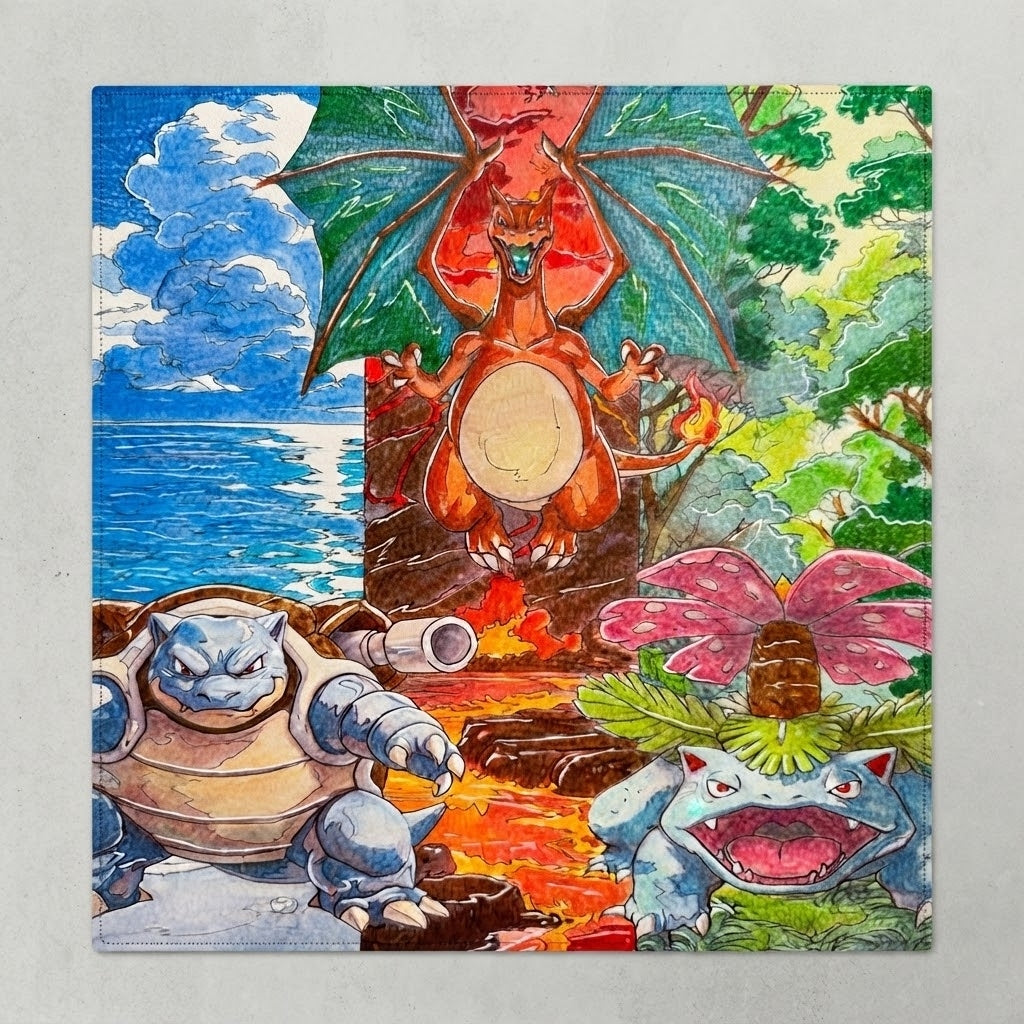 Kanto Starters Rug