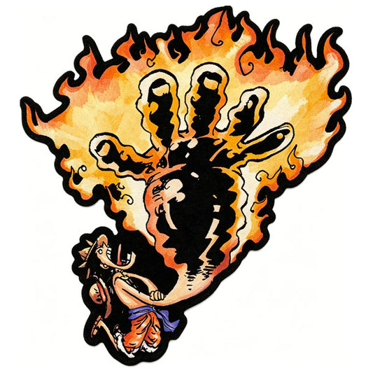Luffy Fist on Fire Rug