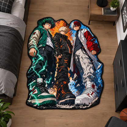 MHA Trio Anime Shaped Rug