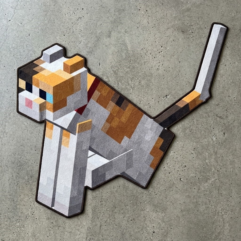 Minecraft Cat Rug