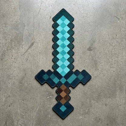 Minecraft Diamond Sword Rug