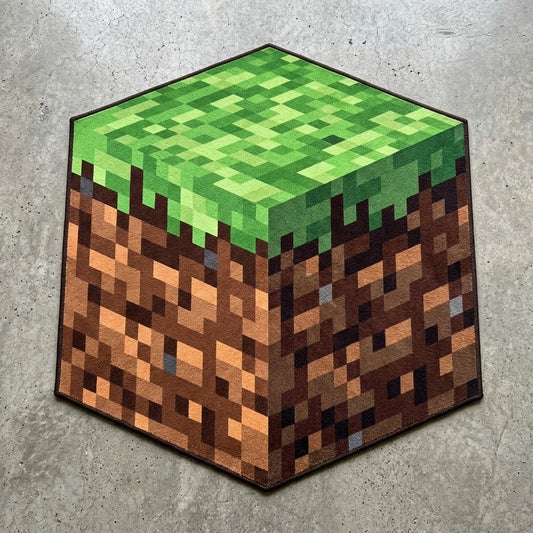 Minecraft Grass Block Rug