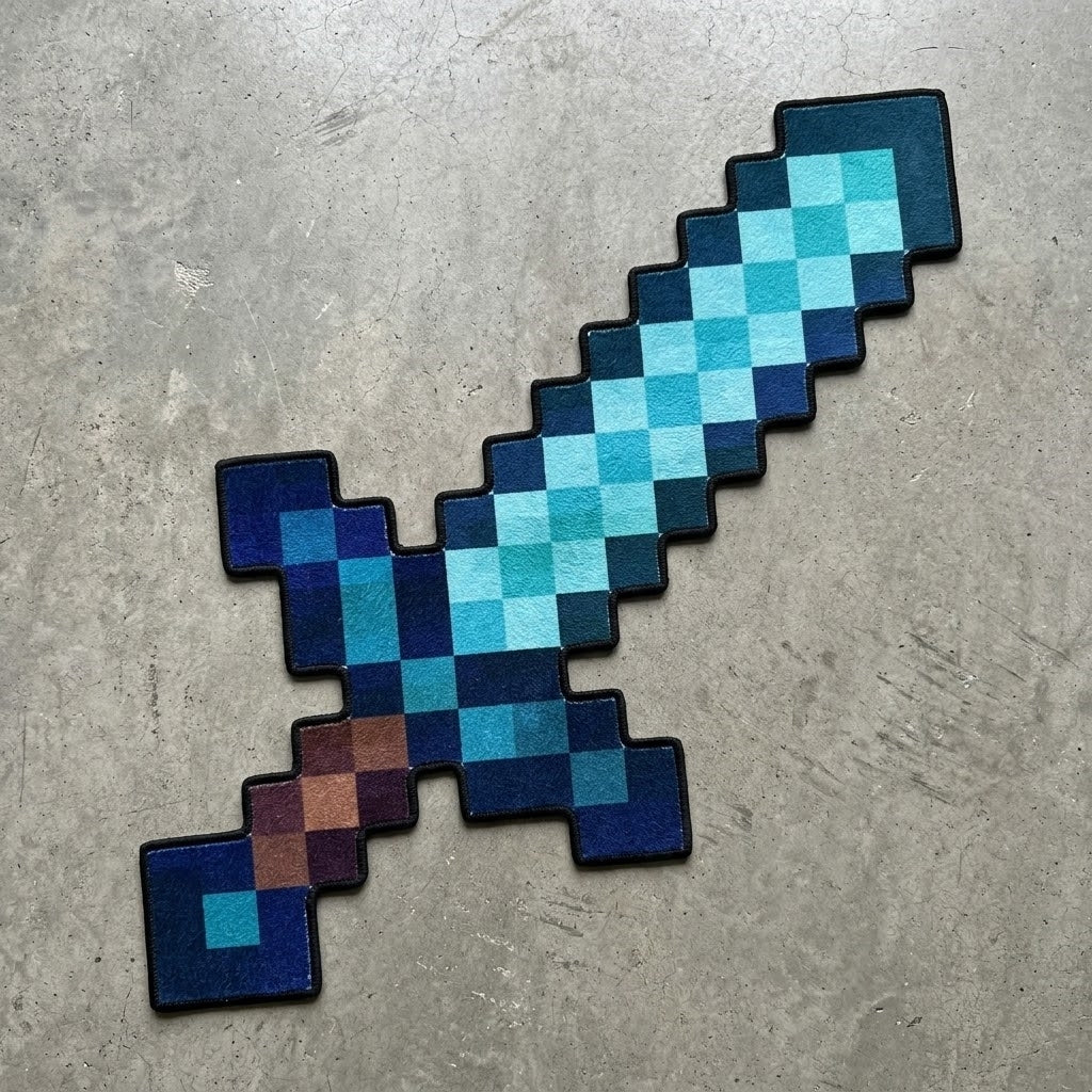 Minecraft Netherite Sword Rug
