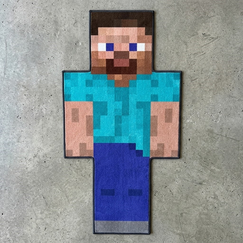 Minecraft Steve Rug
