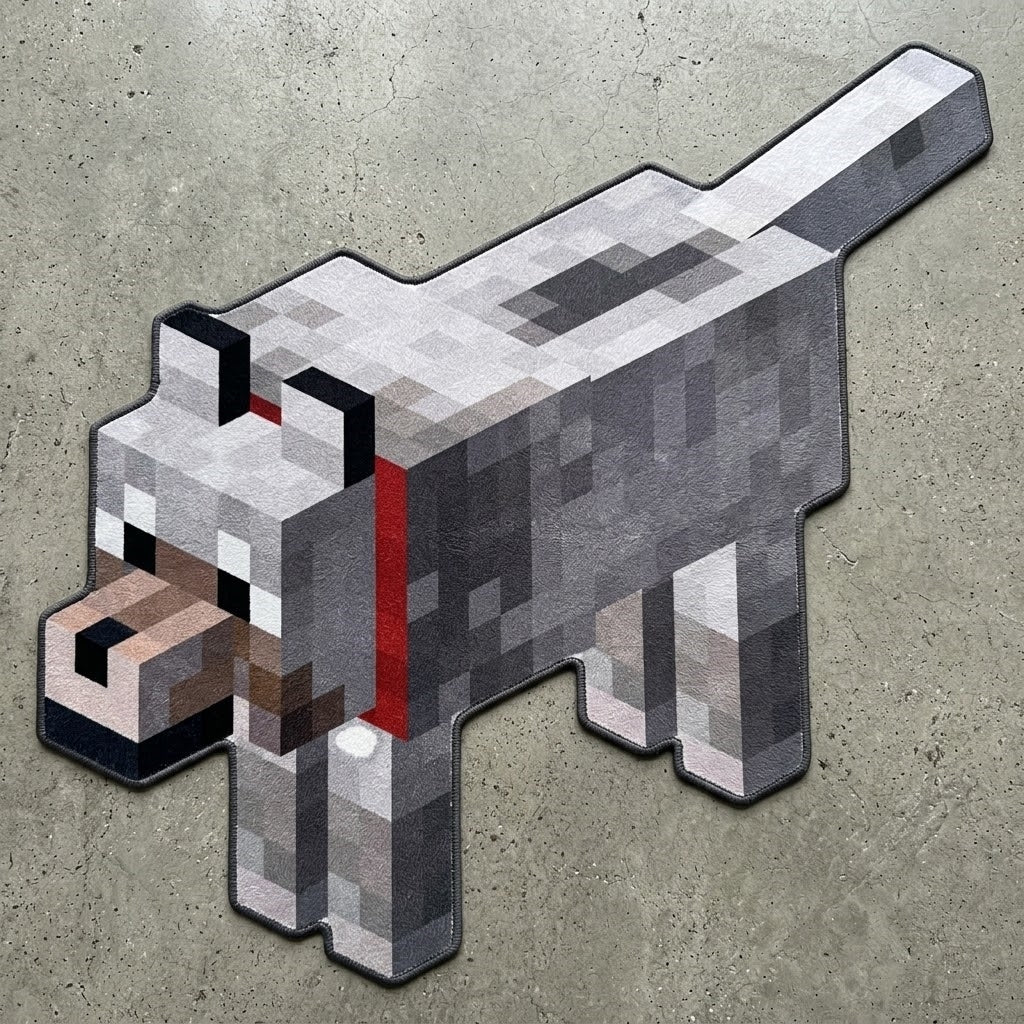 Minecraft Wolf Rug