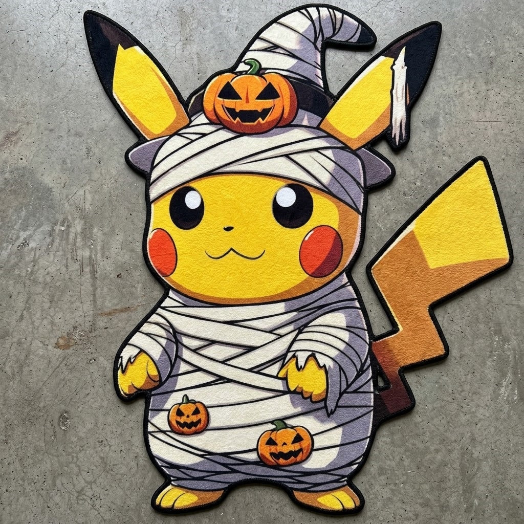 Mummy Pikachu Shaped Rug