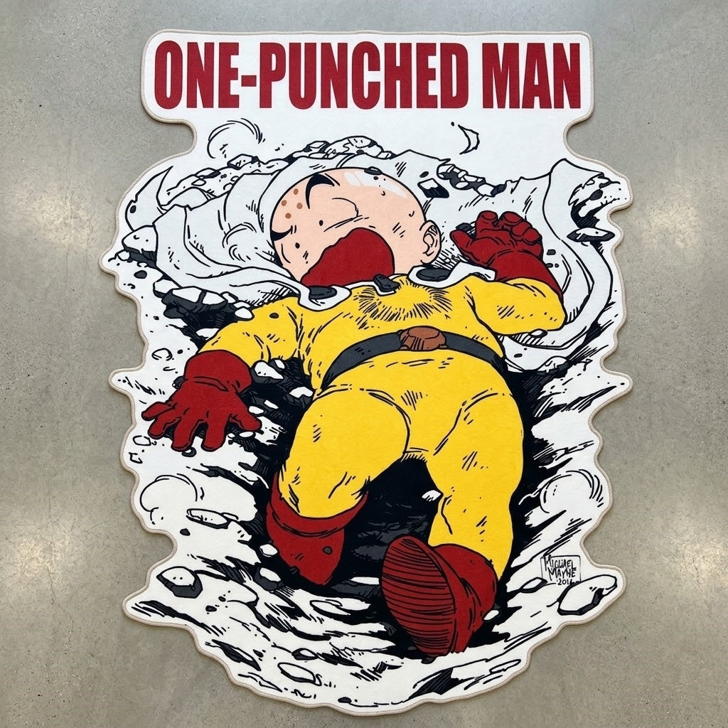 One-Punched Krillin Shaped Rug