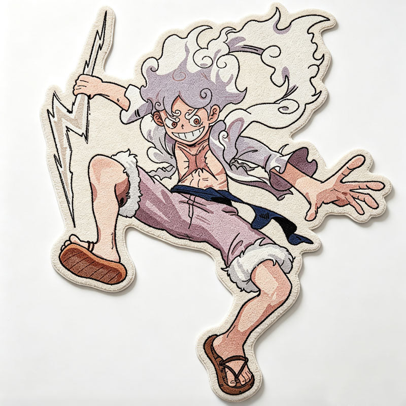 One Piece Gear 5 Luffy Lightning Rug