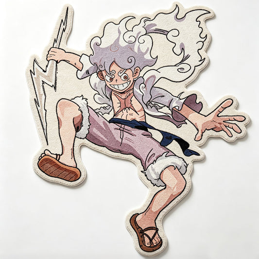 One Piece Gear 5 Luffy Lightning Rug