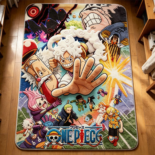 One Piece Luffy Egghead Escape Rug