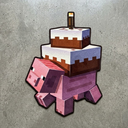 Pig With Cake Rug