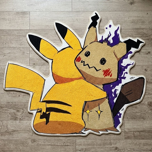 Pikachu & Mimikyu Shaped Rug