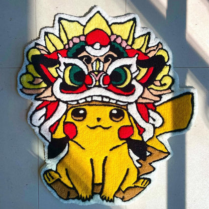 Pikachu in Lion King Style Rug