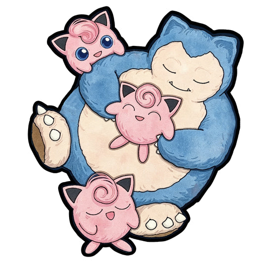 Pokémon Snorlax & Jigglypuff Cozy Rug