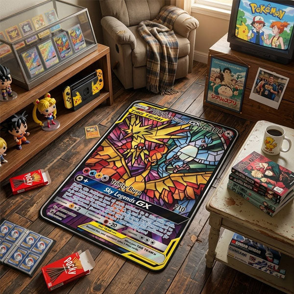 Pokemon Promo Moltres & Zapdos & Articuno GX sm210 Card Rug