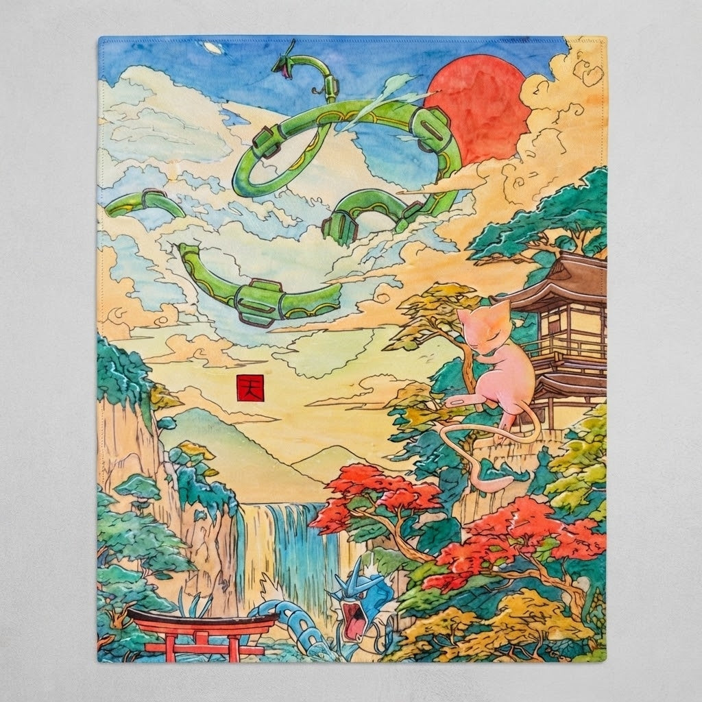 Pokemon Ukiyo-e Rug