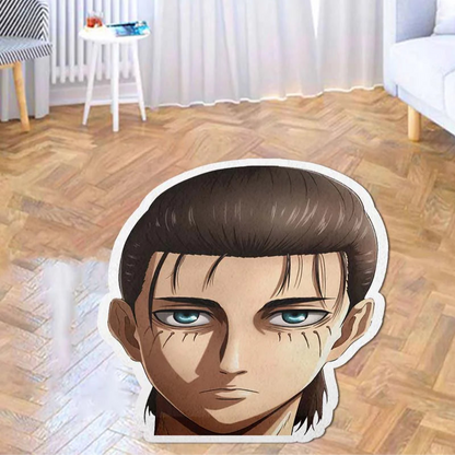 Eren Yeager Shaped Rug Custom Attack On Titan