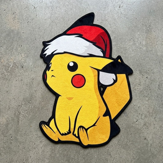 Santa Hat Pikachu Anime Rug