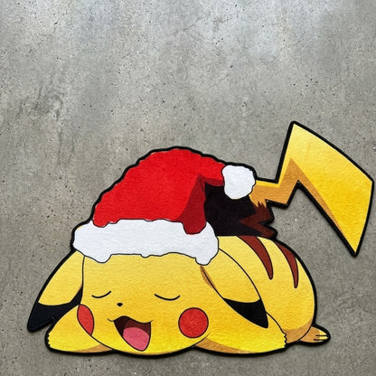 Sleeping Christmas Pikachu Rug