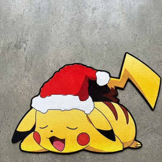 Sleeping Christmas Pikachu Rug