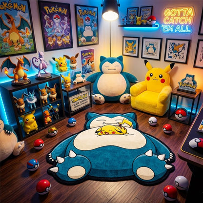 Snorlax and Pikachu Rug - Cozy