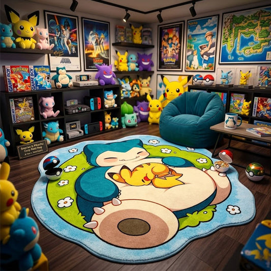 Snorlax and Pikachu Rug - Meadow